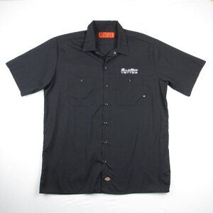 Badboy Vettes Dickies Men's XL Work Shirt Black Short Sleeve Embroidered